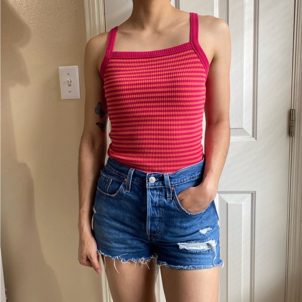 Old Navy Striped Ribbed Tank Top